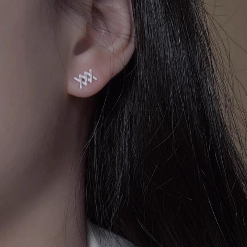 Harajuku Bow Stud Earrings - Metal