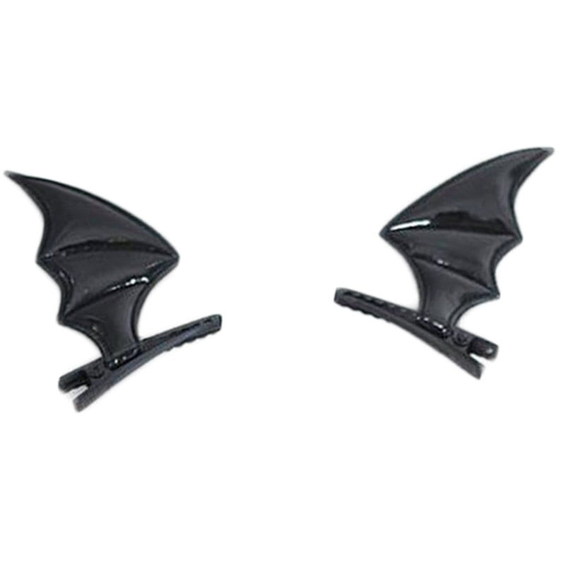 Bat Shaped Hair Clips - Plastic