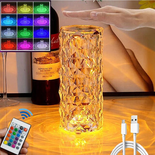 Multicoloured Crystal Lamp with 16 Colors