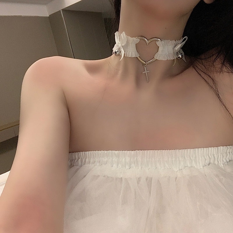 Harajuku-inspired Leg Heart Garter/Choker