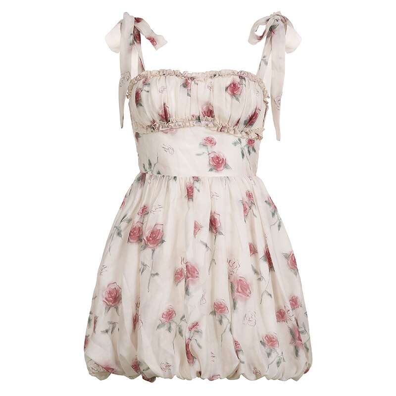 Sassy Floral Mini Dress with Zipper