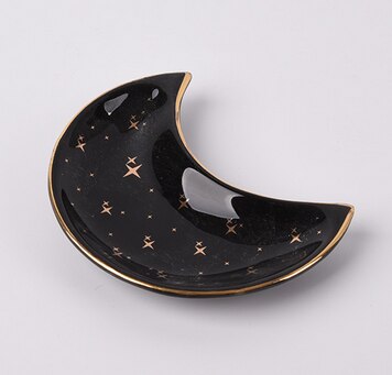 Moon-shaped Ceramic Jewelry Organizer