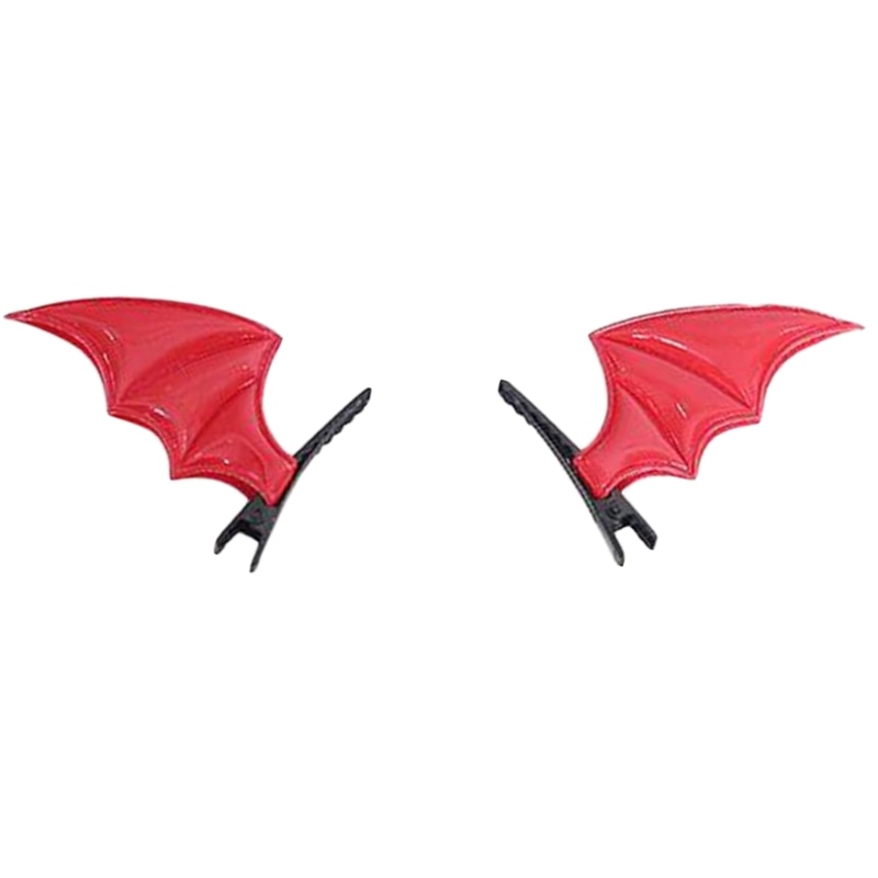 Bat Shaped Hair Clips - Plastic