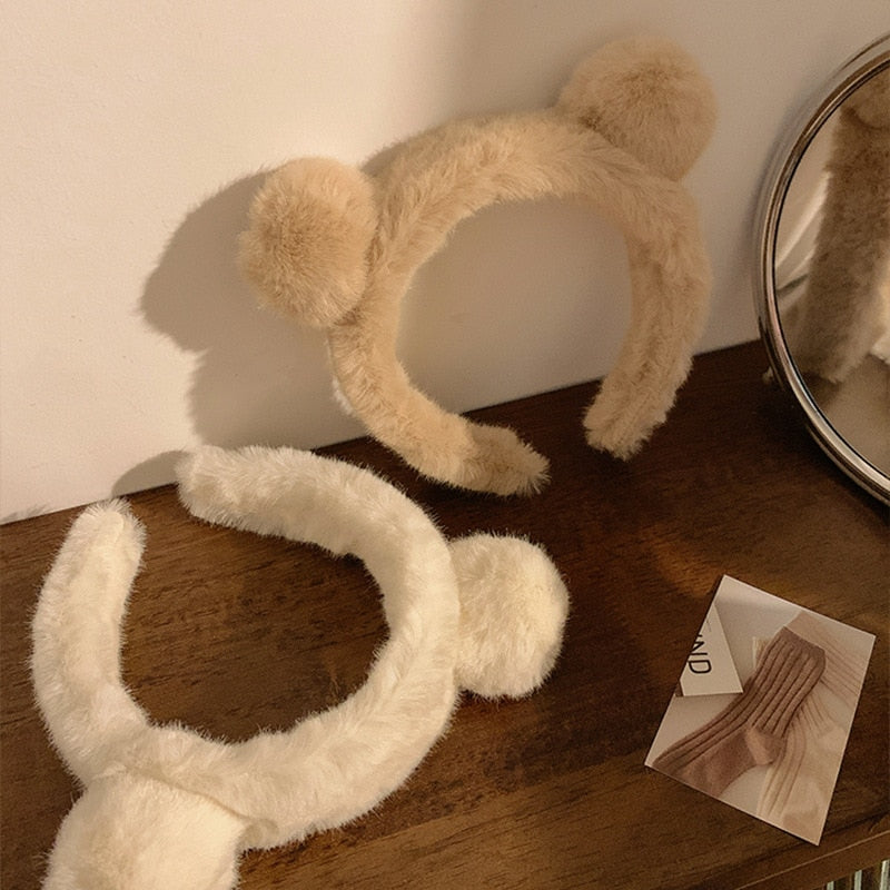 Winter Bear-Eared Stuffed Headband