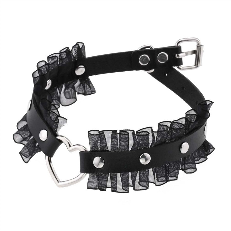 Heart-Stopping Harajuku PU Leather Choker