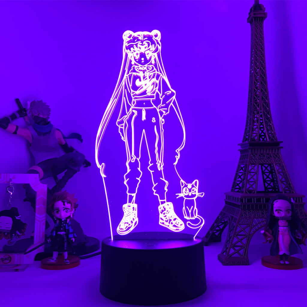 Sailor Moon LED Light Usagi Tsukino Bedroom Lights Sailor Moon Kawaii Room Decor 3198