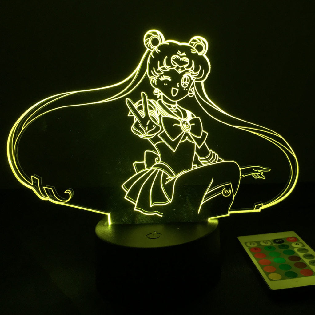 Sailor Moon LED Light Usagi Tsukino Bedroom Lights Sailor Moon Kawaii Room Decor 3665 (1)