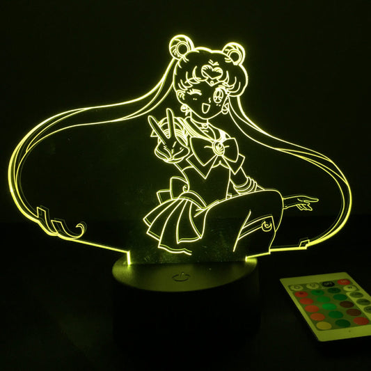 Sailor Moon LED Light Usagi Tsukino Bedroom Lights Sailor Moon Kawaii Room Decor 3665 (1)