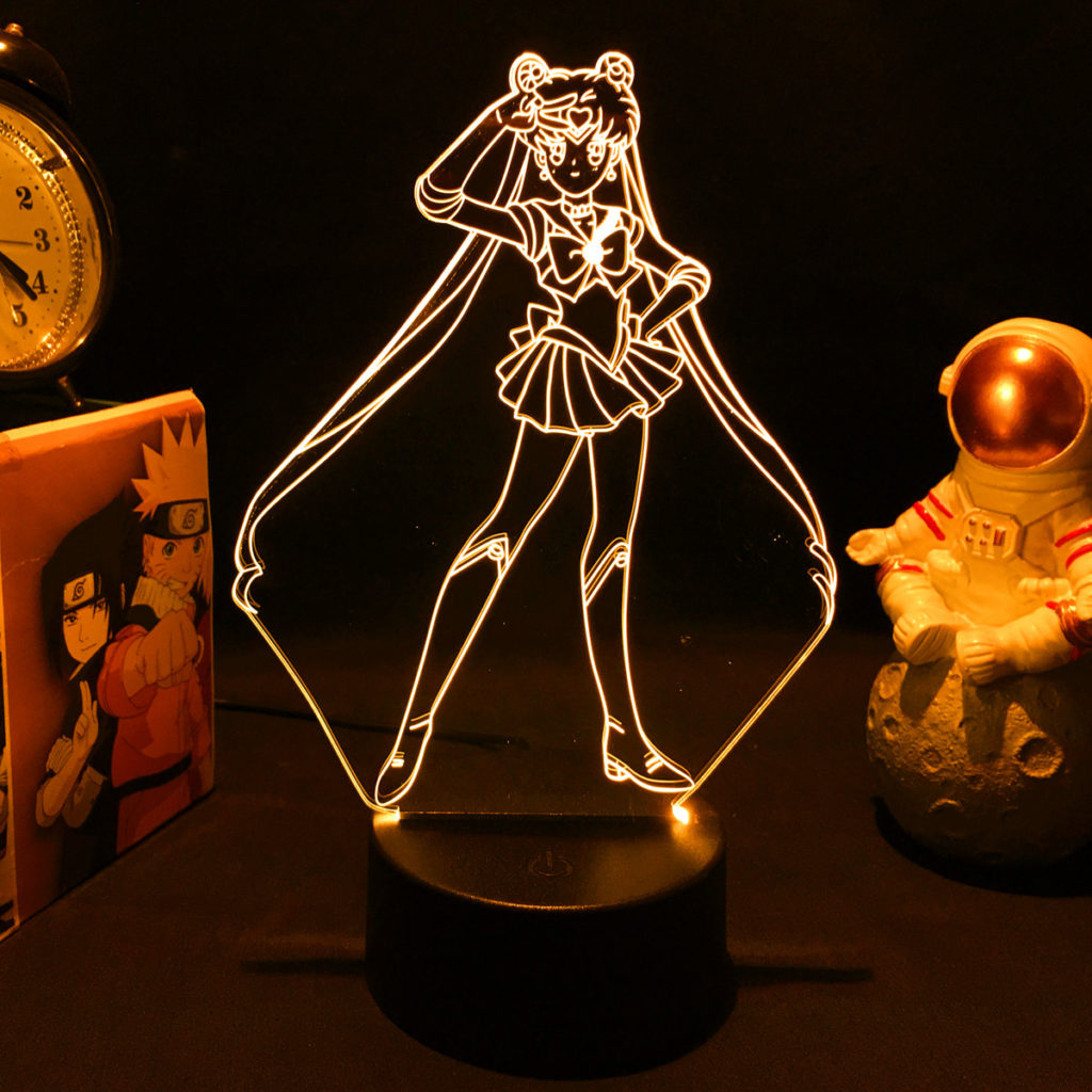 Sailor Moon LED Light Usagi Tsukino Bedroom Lights Sailor Moon Kawaii Room Decor 4201