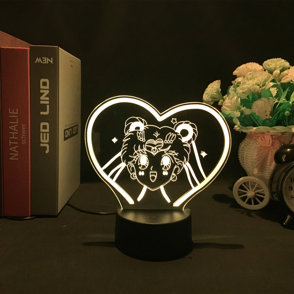 Sailor Moon LED Light Usagi Tsukino Bedroom Lights Sailor Moon Kawaii Room Decor 4344