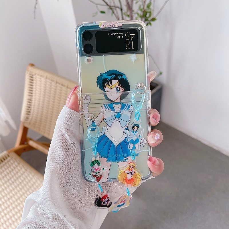 Sailor Moon Samsung Flip 3 Phone Case Magical Girl Kawaii Flip 4 Cases (5)