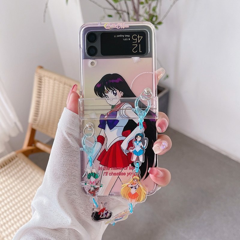 Sailor Moon Samsung Flip 3 Phone Case Magical Girl Kawaii Flip 4 Cases (6)