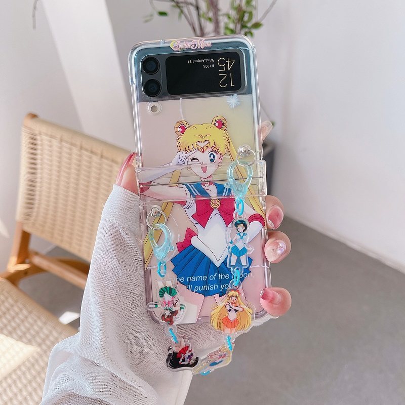 Sailor Moon Samsung Flip 3 Phone Case Magical Girl Kawaii Flip 4 Cases (8)