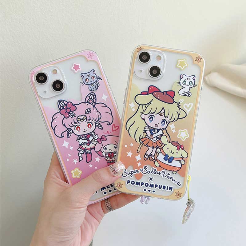 Kawaii Anime iPhone Cases with Charms
