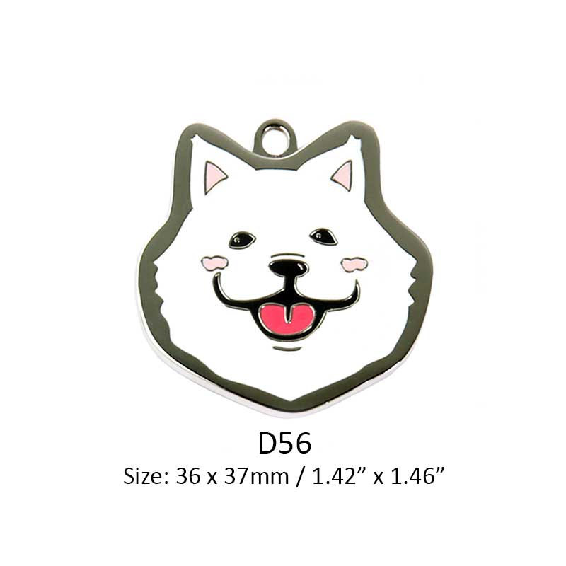 Samoyed Dog ID Tag with Free Engraving