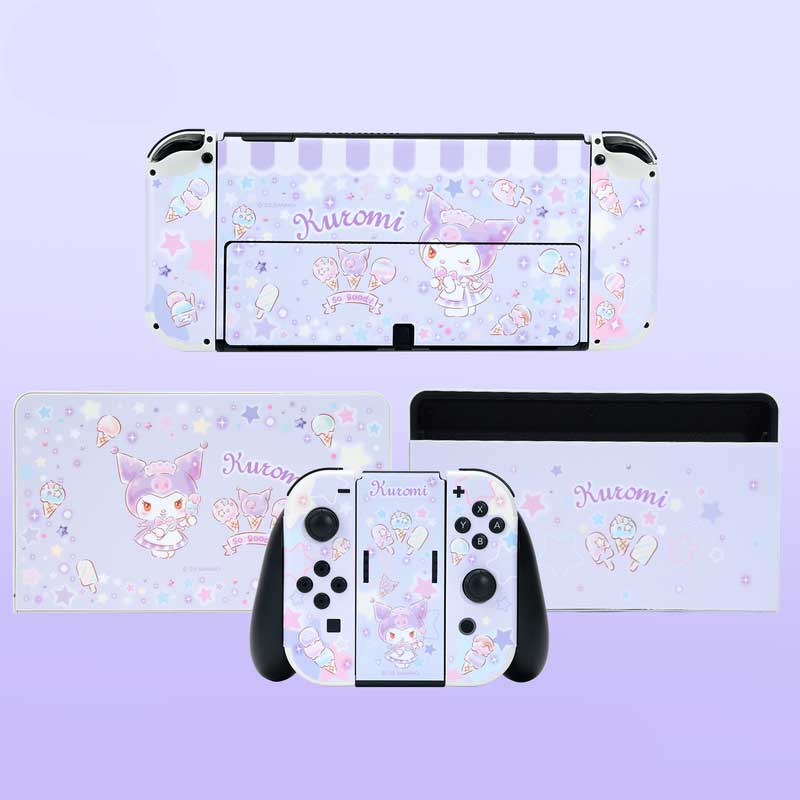 Sanrio Official Licensed Kuromi Switch Skin Cover Cute Sanrio Switch OLED Wrap Stickers (13)