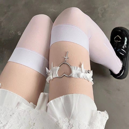Harajuku-inspired Leg Heart Garter/Choker