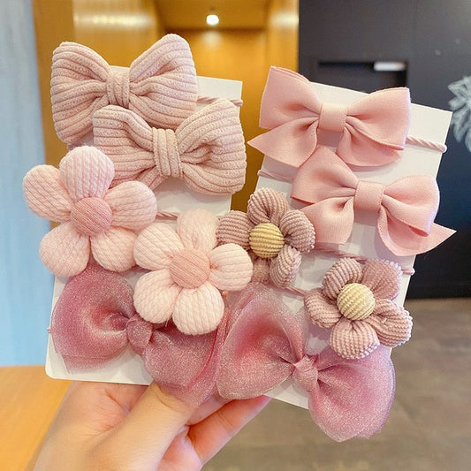 10 Pink Hair Tie Variety Pack