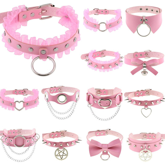 Light pink choker with various options