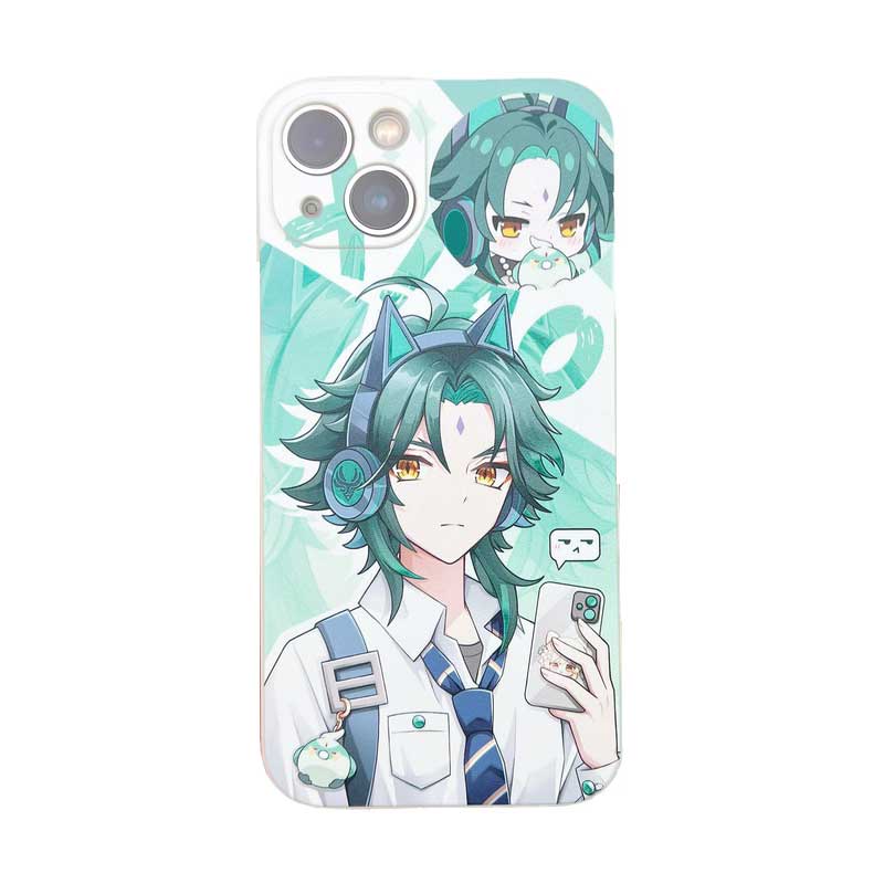 School Uniform Genshin Impact Phone Case Xiao Genshin Impact Fanart iPhone Case (13)