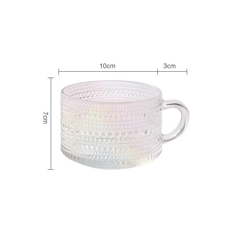Embossed Glass Coffee Cup Collection