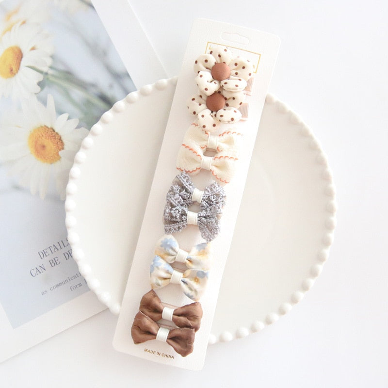 Chic Hair Bow Pins in Neutral Tones