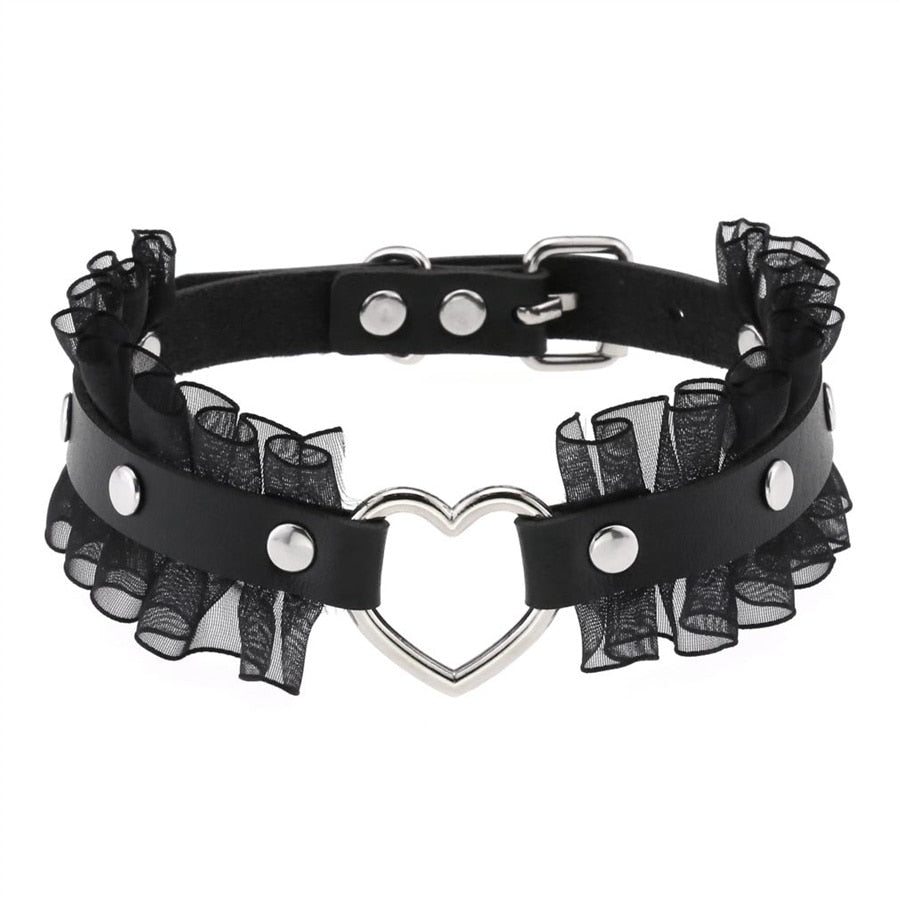 Heart-Stopping Harajuku PU Leather Choker