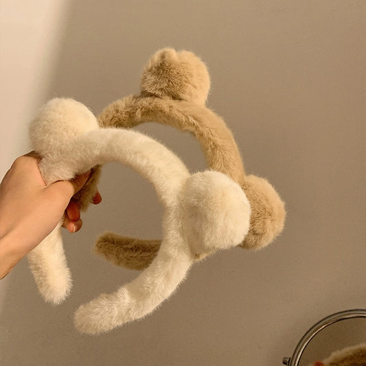Winter Bear-Eared Stuffed Headband