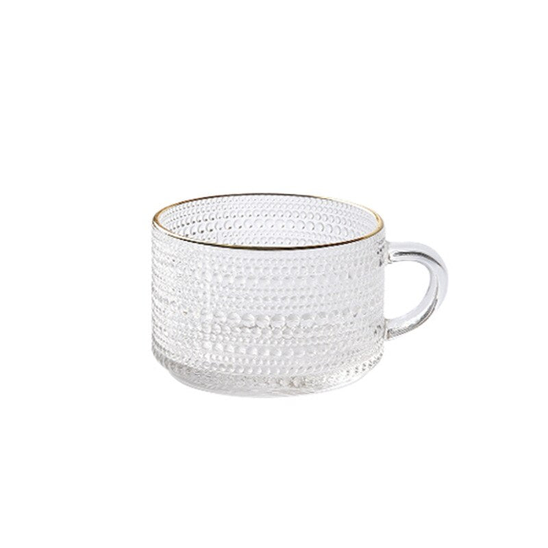 Embossed Glass Coffee Cup Collection