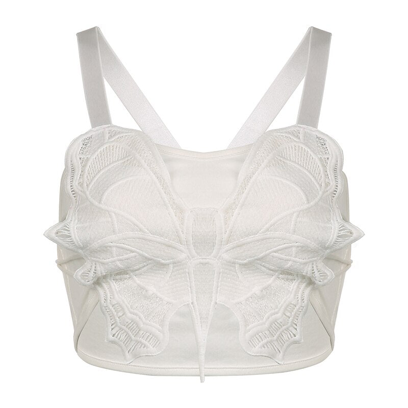 Fluttery Butterfly Lace Corset Camis