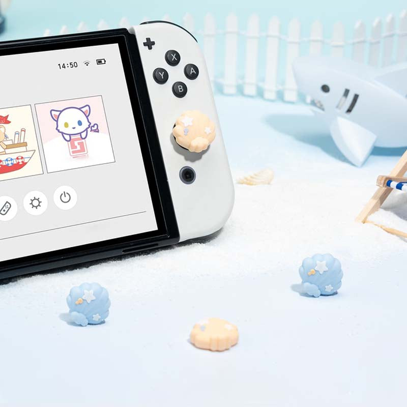 Shark Switch Thumb Grips Sea Shells Joystick Covers Switch OLED Analog Caps (5)