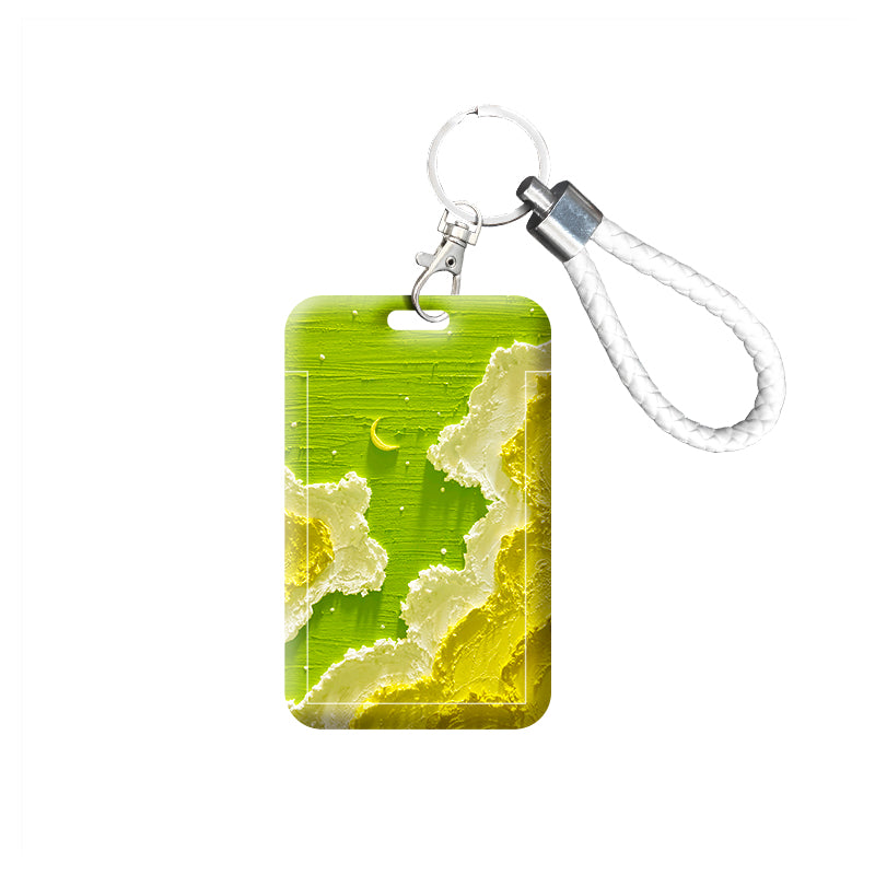 Sky ID Badge Holder Cute Student Card Holders Name Badge Holder Pastel Accessories (14)