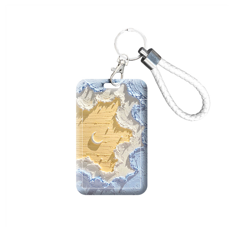 Sky ID Badge Holder Cute Student Card Holders Name Badge Holder Pastel Accessories (16)