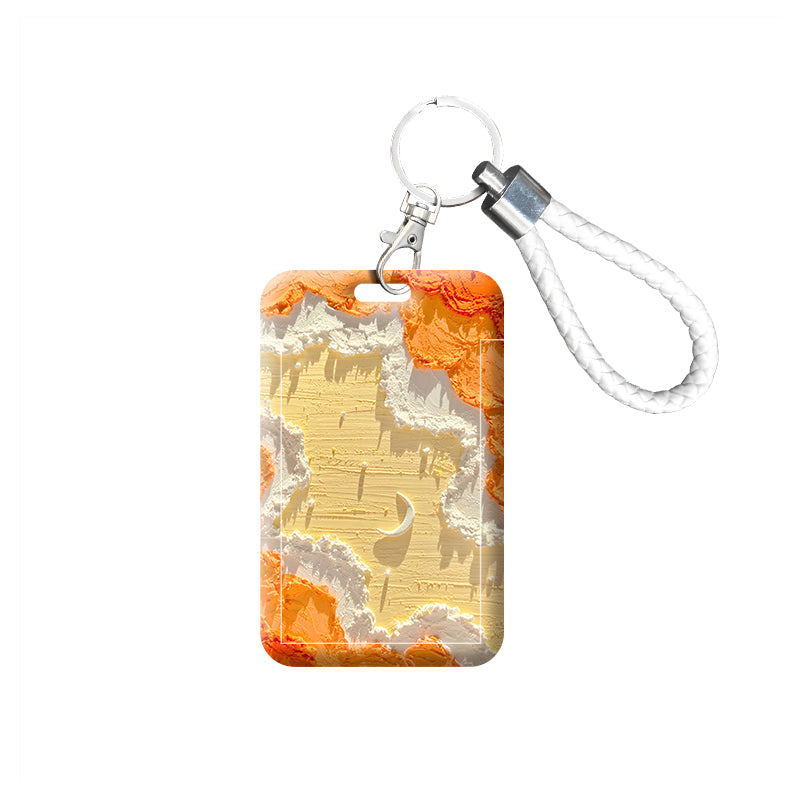 Sky ID Badge Holder Cute Student Card Holders Name Badge Holder Pastel Accessories (20)