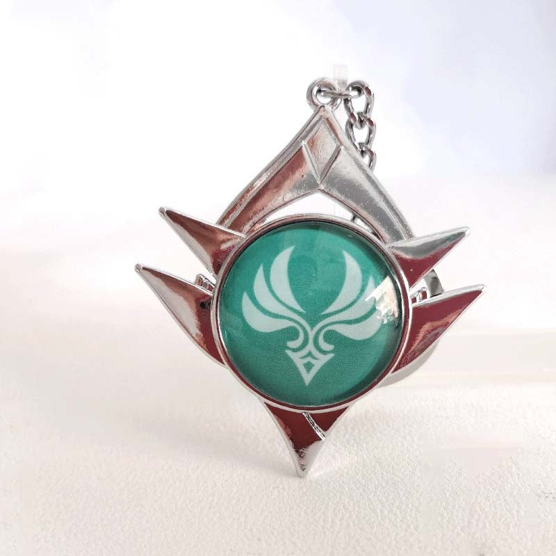 Snezhnaya Vision Keychain Genshin Impact Element Vision Key Rings (1)