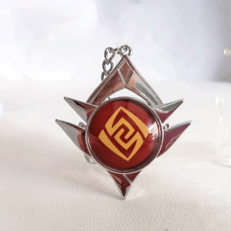 Snezhnaya Vision Keychain Genshin Impact Element Vision Key Rings (10)
