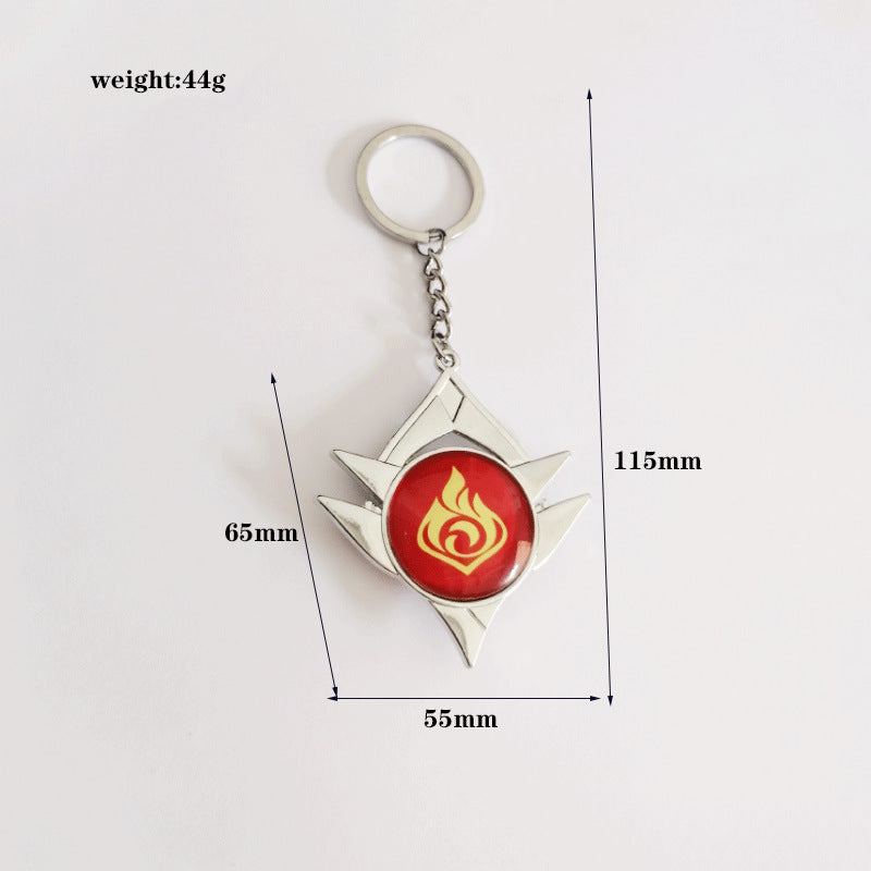 Genshin Impact Snezhnaya Vision Keychain