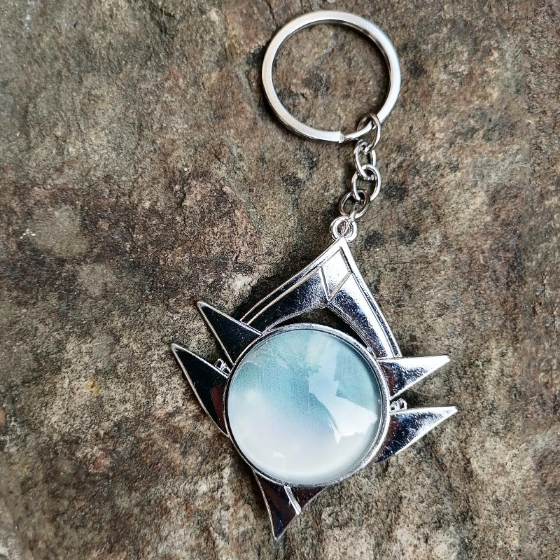 Snezhnaya Vision Keychain Genshin Impact Element Vision Key Rings (3)
