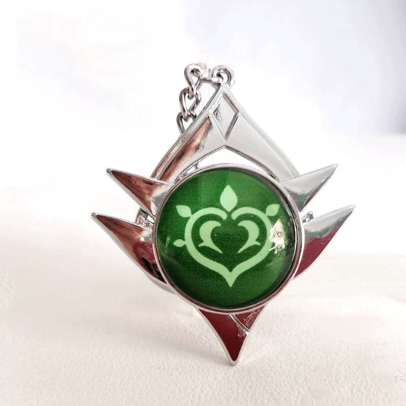 Snezhnaya Vision Keychain Genshin Impact Element Vision Key Rings (8)