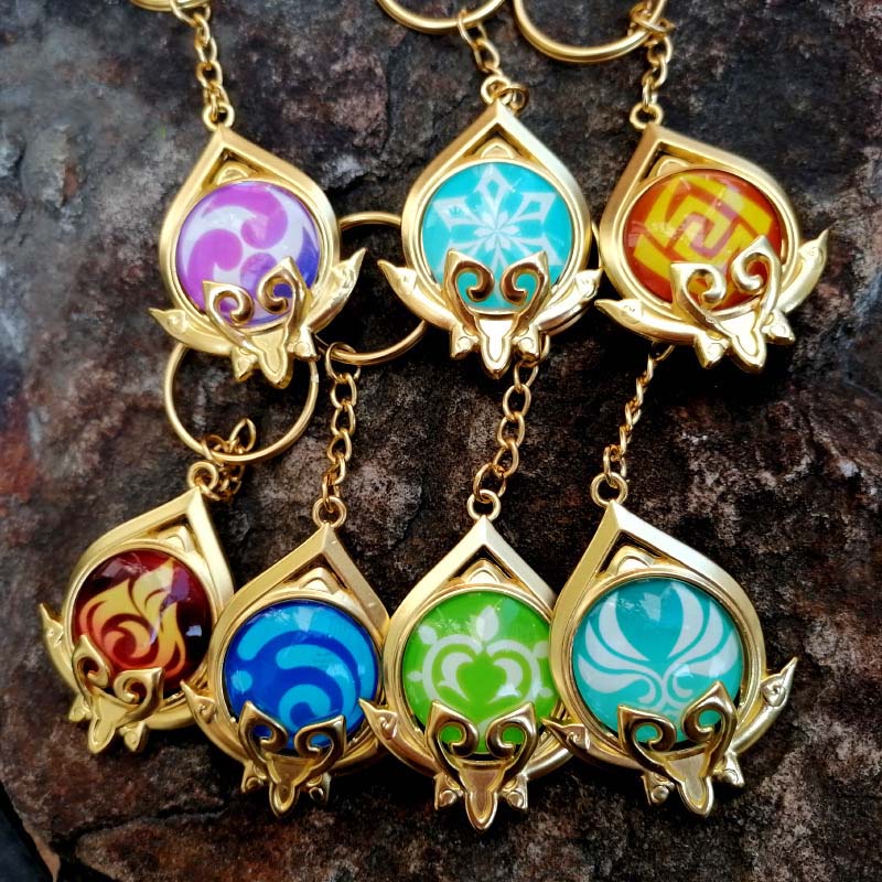 Genshin Impact Snezhnaya Vision Keychain