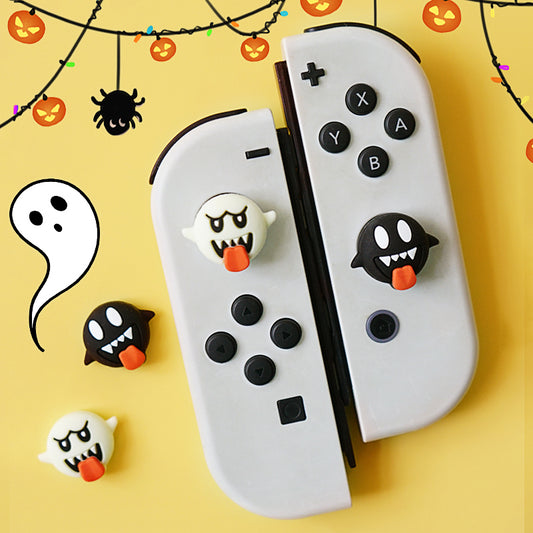 Super Mario Boo Thumb Grips Ghost Bomb Boo Switch Joystick Caps Spooky Halloween (1)