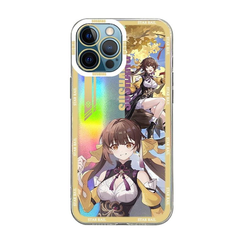 Sushang Holographic HSR iPhone Case Cute Star Rail Phone Case (5)