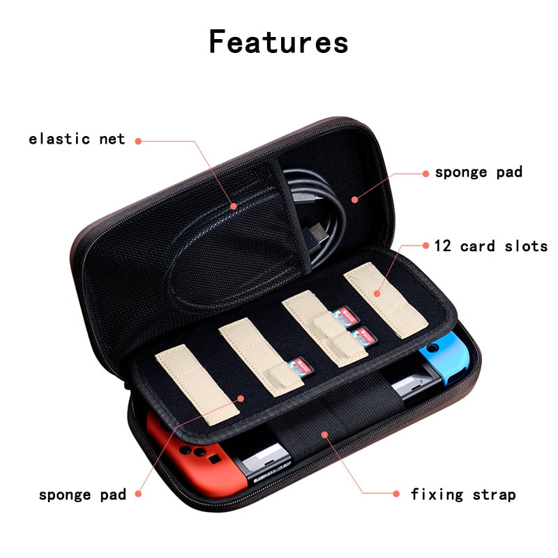 Legend of Zelda Switch Case with Sheikah Slate Design