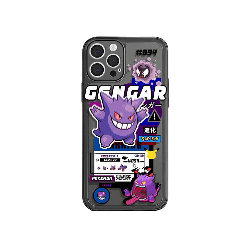 Translucent Gray Gengar iPhone Cases Cool Gengar Evolution Art (2)