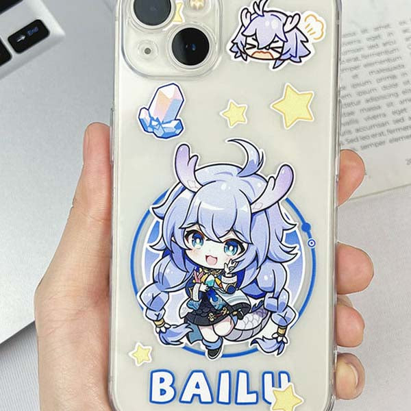 Honkai Star Rail iPhone Cases - Transparent Chibi Characters