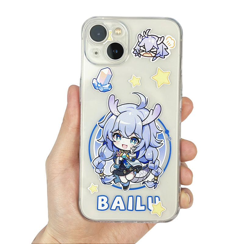 Transparent Honkai Star Rail iPhone Case Cute Star Rail Bailu Fanart (9)