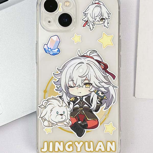 Honkai Star Rail iPhone Cases - Transparent Chibi Characters