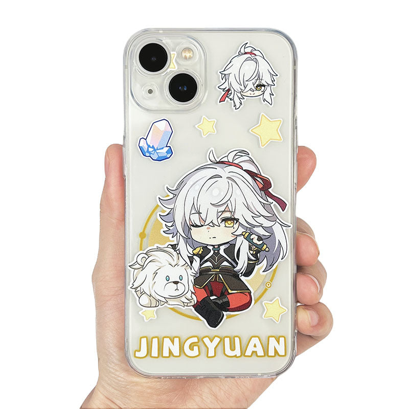 Transparent Honkai Star Rail iPhone Case Cute Star Rail Jing Yuan Fanart Dan Heng (3)