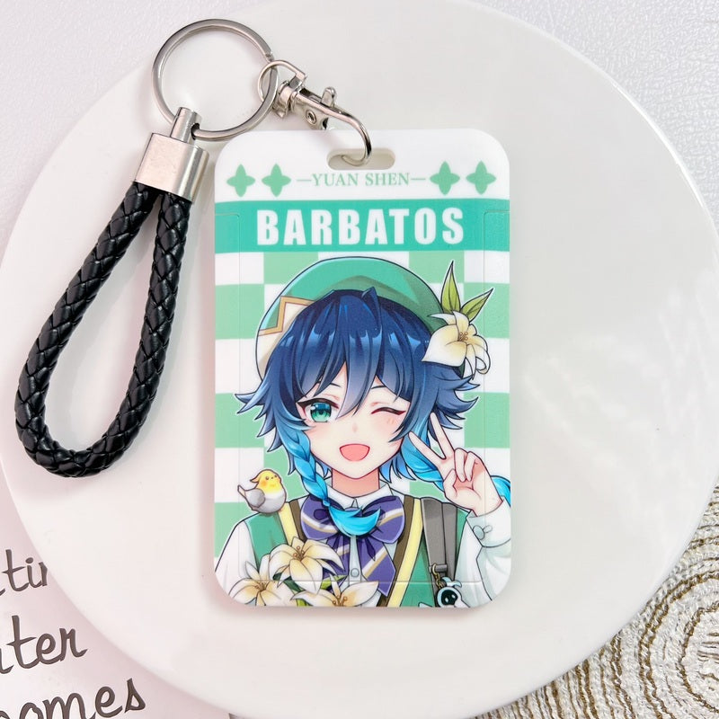 Venti Genshin Impact Card Holders Modern Genshin Fanart Badge Holders (14)