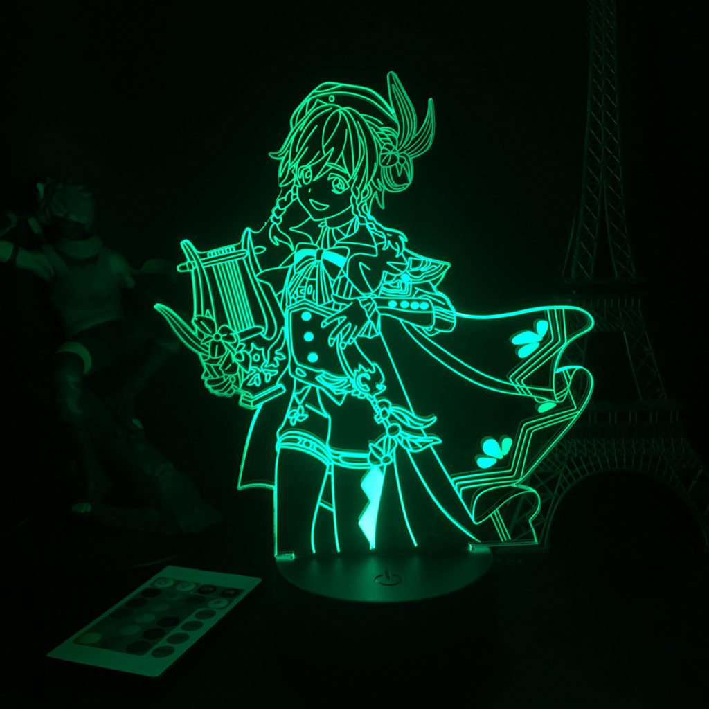 Venti LED Light Anemo Archon Gesnhin Impact Deskop Lamp Barbatos 3582 (2)